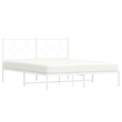 vidaXL Powder-Coated Steel King Size Bed Frame in White