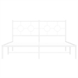 vidaXL Powder-Coated Steel King Size Bed Frame in White