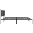 vidaXL Powder-Coated Steel King/Double Bed Frame in Black