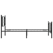vidaXL Powder-Coated Steel Twin Bed Frame in Black