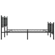 vidaXL 59 x 79 Rectangular Traditional Bed Frame in Black Steel