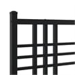 vidaXL 59 x 79 Rectangular Traditional Bed Frame in Black Steel