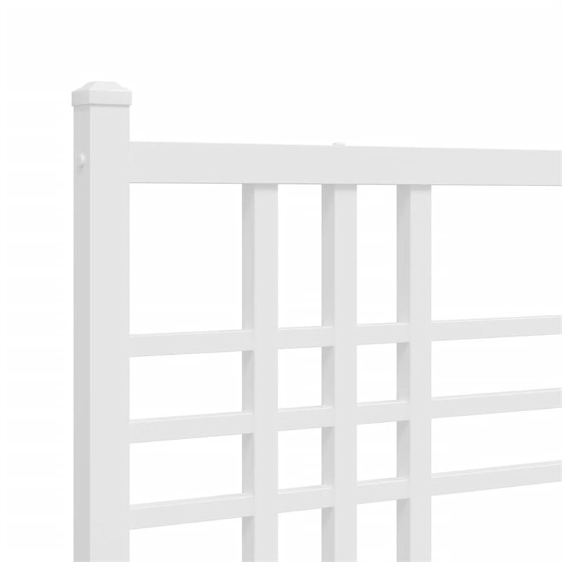 vidaXL Powder-Coated Steel King/Double Bed Frame in Black