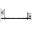 vidaXL Rectangular Powder-Coated Steel King Bed Frame in Black