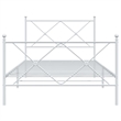 vidaXL 39.4 x 78.7 Rectangular Bed Frame in White Steel