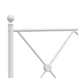 vidaXL 39.4 x 78.7 Rectangular Bed Frame in White Steel