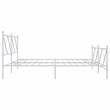 vidaXL 76 x 80 Rectangular Bed Frame in White Steel
