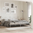 vidaXL 76 x 80 Rectangular Bed Frame in White Steel