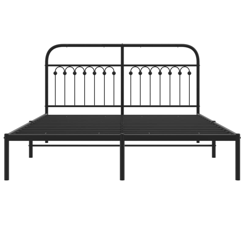 vidaXL Engineered Wood King Bed Frame in Black