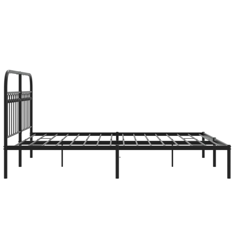 vidaXL Engineered Wood King Bed Frame in Black