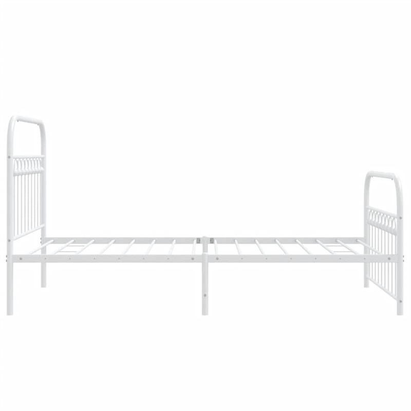 vidaXL Engineered wood Twin Bed Frame in White