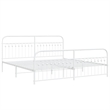 vidaXL 76 x 80 Rectangular Bed Frame in White Steel