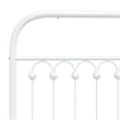 vidaXL 76 x 80 Rectangular Bed Frame in White Steel