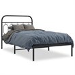 vidaXL 39.4x78.7 Rectangular Bed Frame in Black Steel