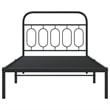 vidaXL 39.4x78.7 Rectangular Bed Frame in Black Steel