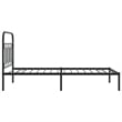 vidaXL 39.4x78.7 Rectangular Bed Frame in Black Steel