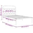 vidaXL 39.4x78.7 Rectangular Bed Frame in Black Steel