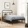 vidaXL 39.4x78.7 Rectangular Bed Frame in Black Steel