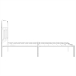 vidaXL Engineered wood Twin Bed Frame in White