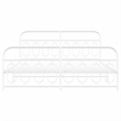 vidaXL Rectangular Powder-Coated Steel Full Bed Frame in White