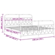 vidaXL Rectangular Powder-Coated Steel Full Bed Frame in White