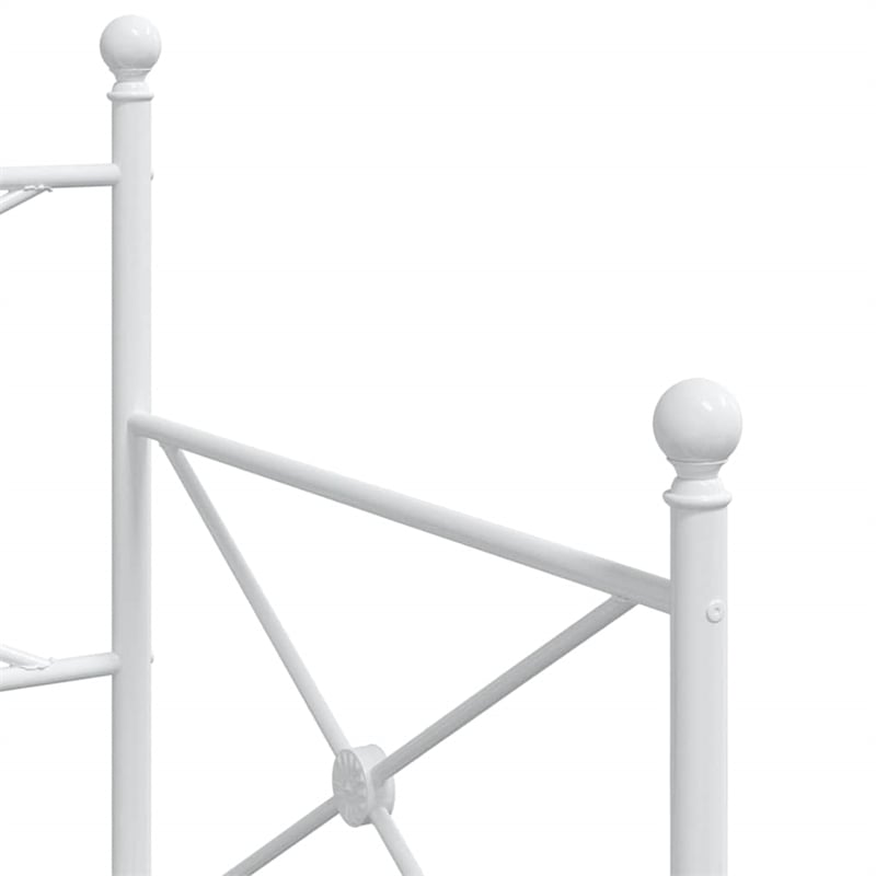 vidaXL Steel Daybed With Trundle in White