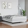 vidaXL Full Faux Leather Plywood Bed Frame in White