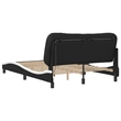 vidaXL Faux Leather Full Bed Frame in Black and White