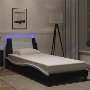 vidaXL Engineered wood Twin XL Bed Frame in Black