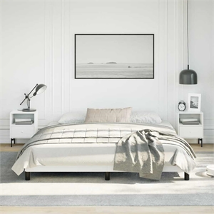 vidaXL California King Bed Frame in White