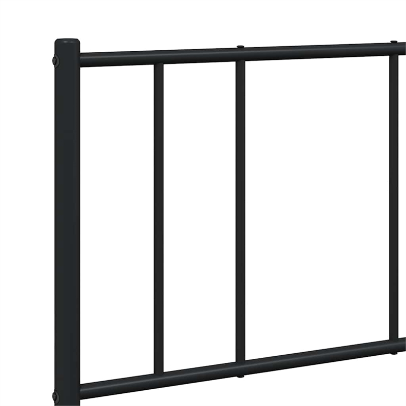 vidaXL Powder-Coated Steel King Bed Frame in Black