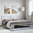 vidaXL Steel Cal King/Double Powder-Coated Bed Frame in White