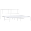 vidaXL Steel Cal King/Double Powder-Coated Bed Frame in White