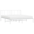 vidaXL Steel Cal King/Double Powder-Coated Bed Frame in White