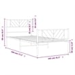 vidaXL Rectangular Steel Single Metal Bed Frame in Black