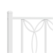 vidaXL 39.4 x 78.7 Modern Steel Single Bed in White