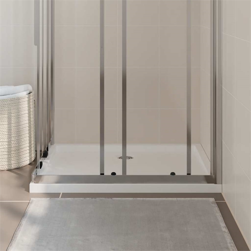 vidaXL Rectangular ABS Shower Base Tray  in White