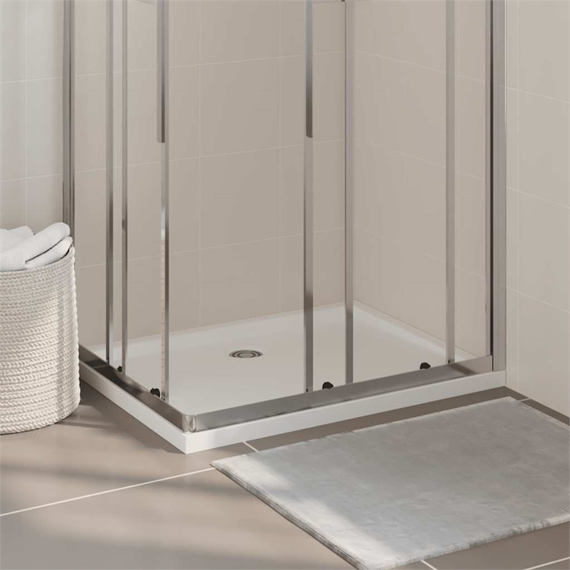 vidaXL Rectangular ABS Shower Base Tray  in White