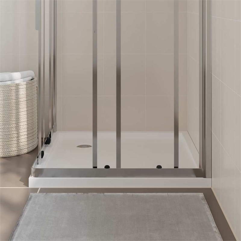 vidaXL Square ABS Shower Base Tray in White