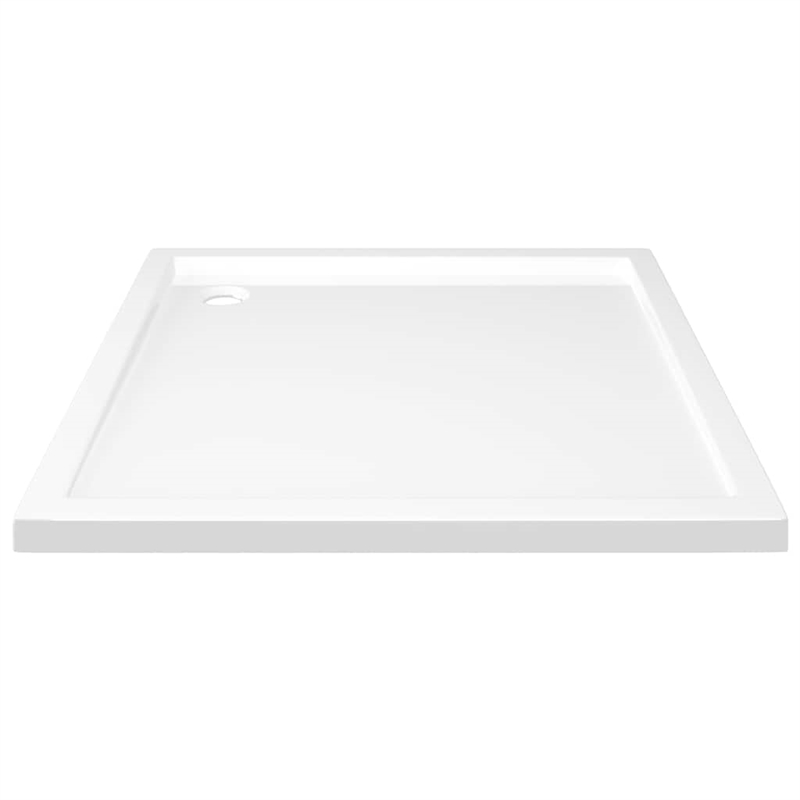 vidaXL Square ABS Shower Base Tray in White