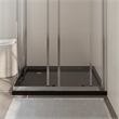 vidaXL Square ABS Shower Base Tray in Black