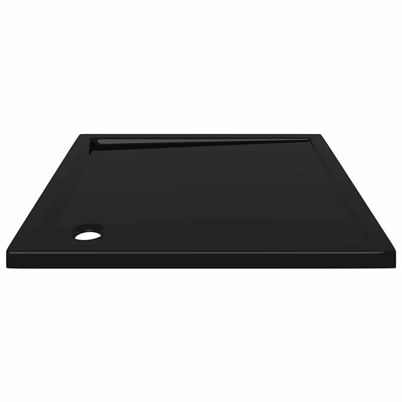 vidaXL Square ABS Shower Base Tray in Black