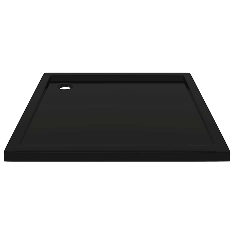 vidaXL Square ABS Shower Base Tray in Black