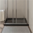vidaXL Square ABS Shower Base Tray in Black