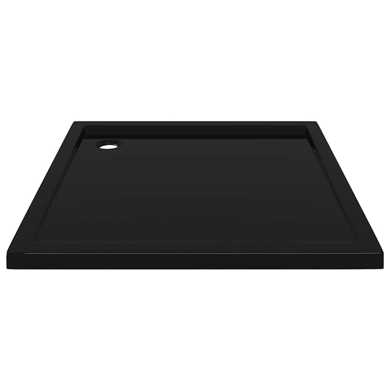 vidaXL Square ABS Shower Base Tray in Black