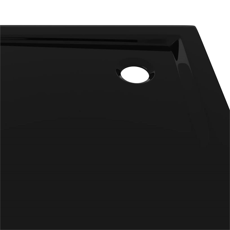 vidaXL Square ABS Shower Base Tray in Black