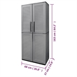 vidaXL Garden Storage Cabinet in Gray and Black