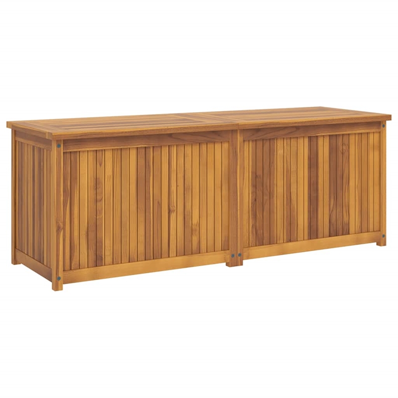 vidaXL Large Rectangular Solid Teak Wood Garden Box in Brown