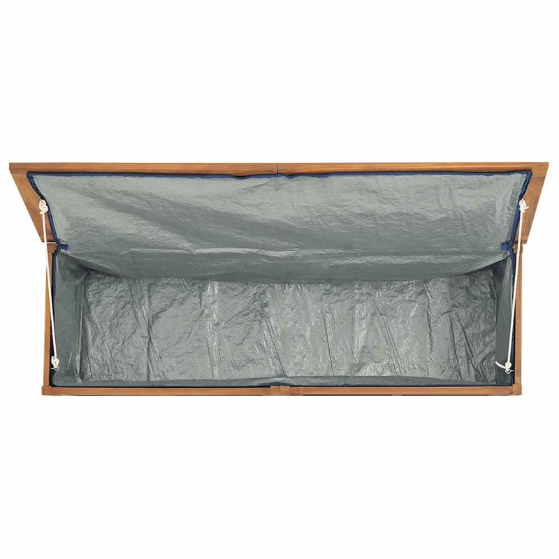 vidaXL Large Rectangular Solid Teak Wood Garden Box in Brown