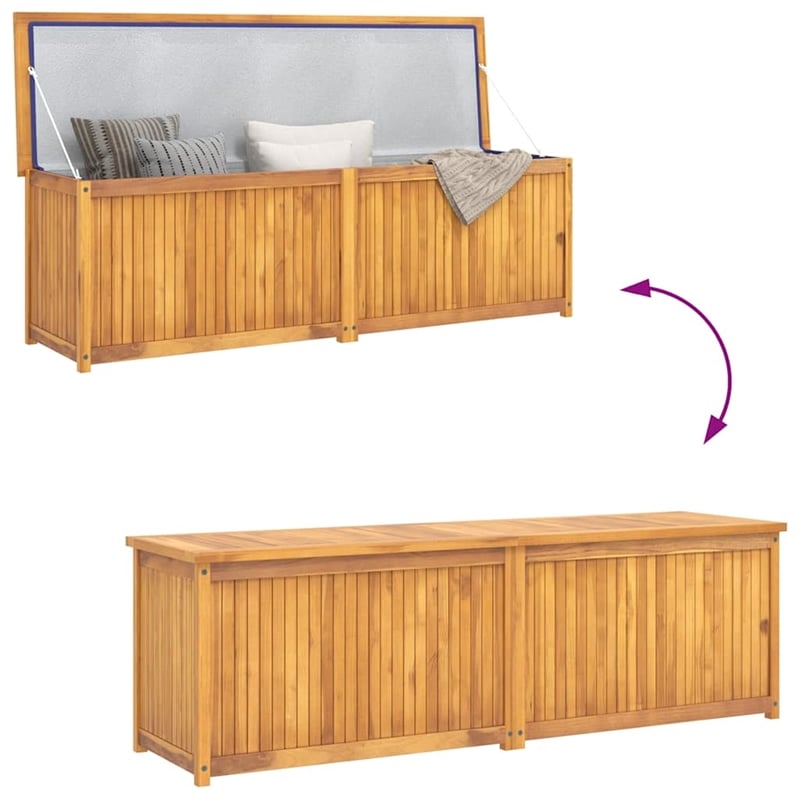 vidaXL Solid Teak Wood Garden Box in Natural Teak
